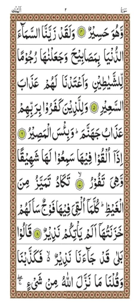 Surah al Mulk Page 2