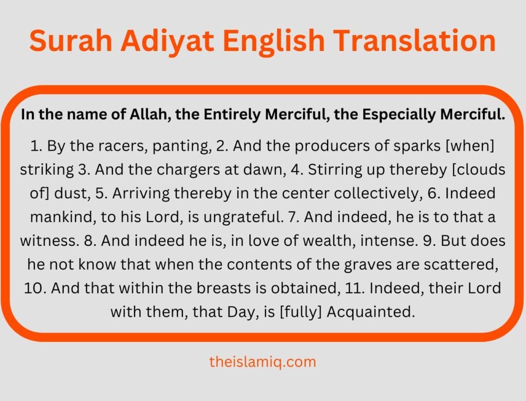 Surah Adiyat with English Translation